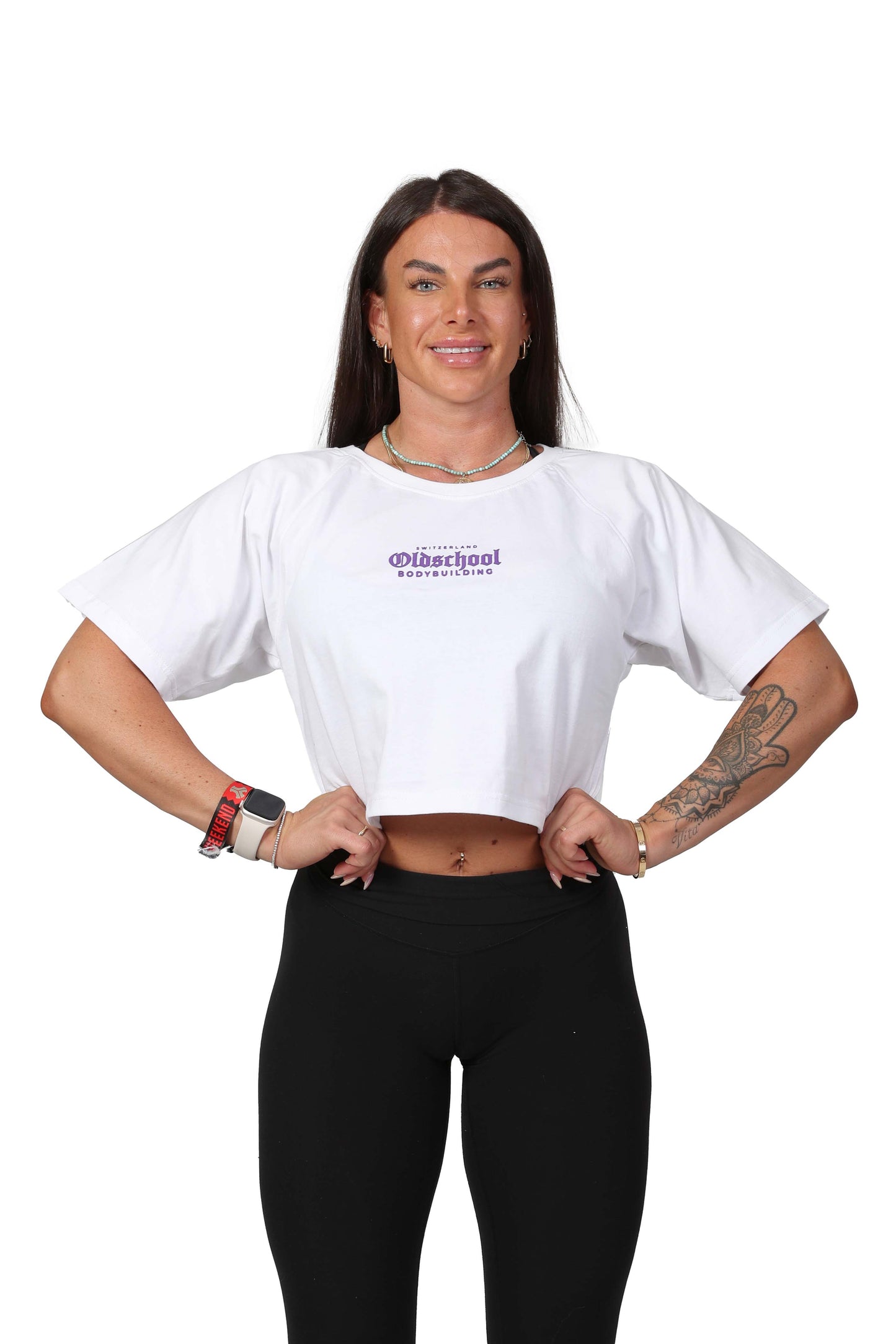 FANADIX SUMMER WOMANS CROP SHIRT WEISS