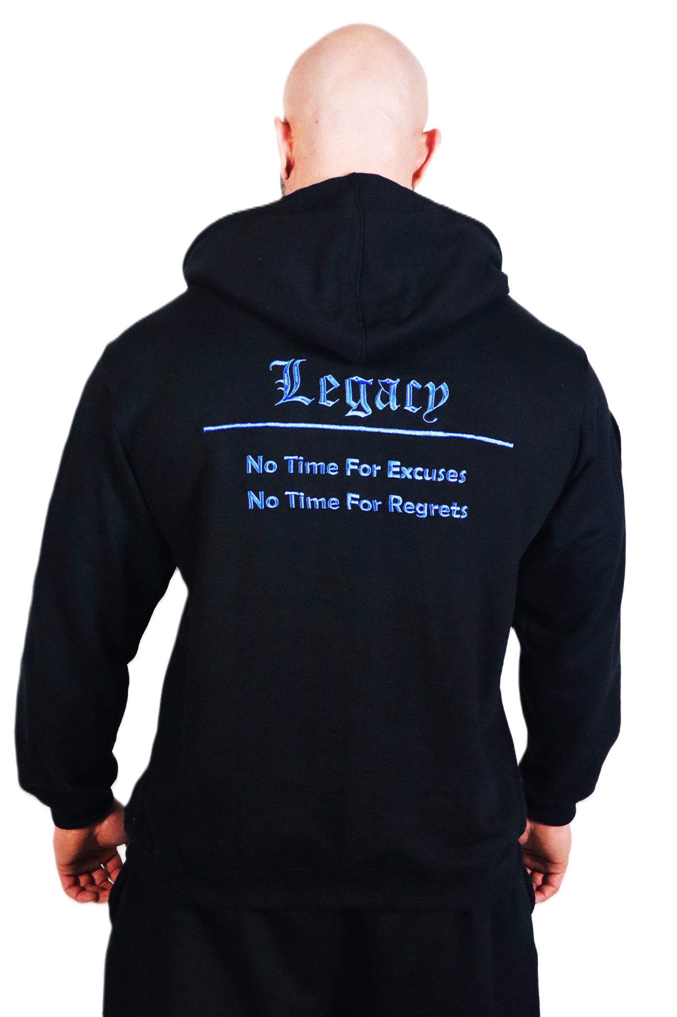 LEGACY BADGES ZIPPED HOODIE SCHWARZ/BLAU