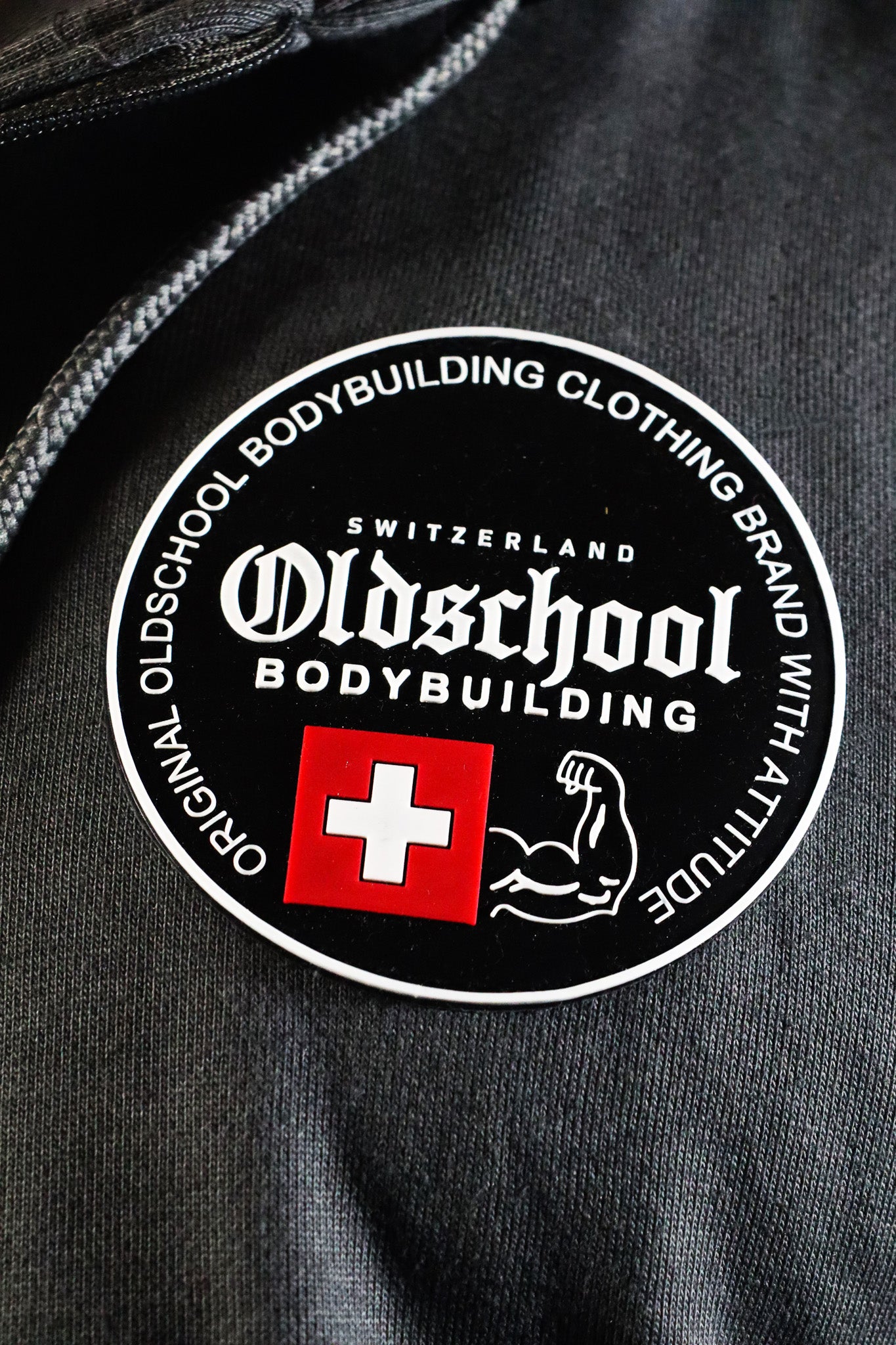 LEGACY BADGES ZIPPED HOODIE GRAU/ORANGE