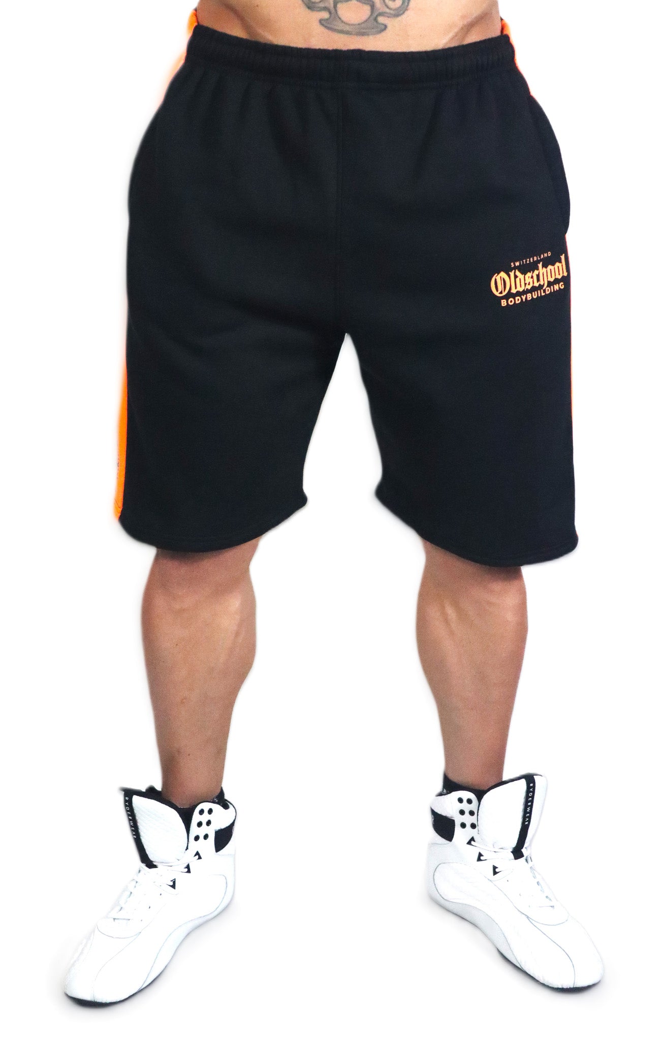 TWO TONE SHORTS SCHWARZ/NEON ORANGE