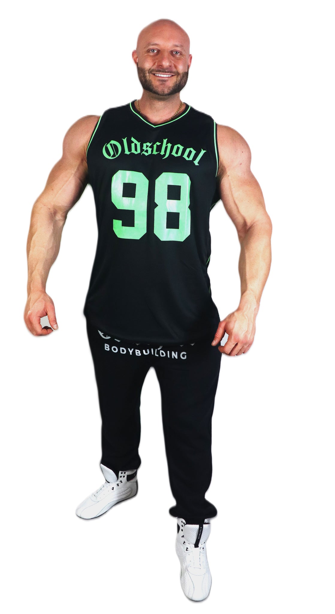 LAUCH Road to 300 Lbs 98 TANK TOP SCHWARZ/NEON GRÜN