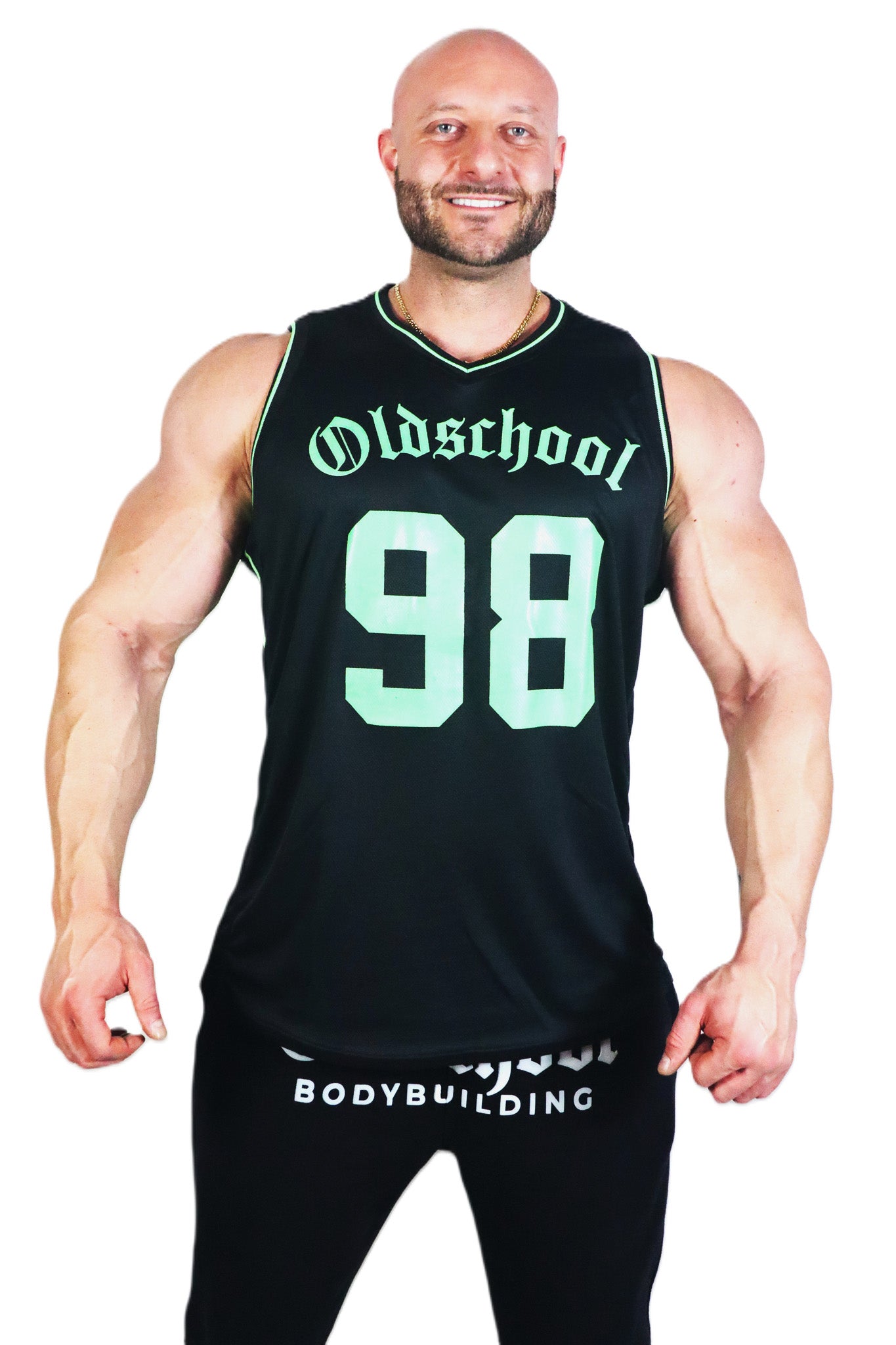 LAUCH Road to 300 Lbs 98 TANK TOP SCHWARZ/NEON GRÜN