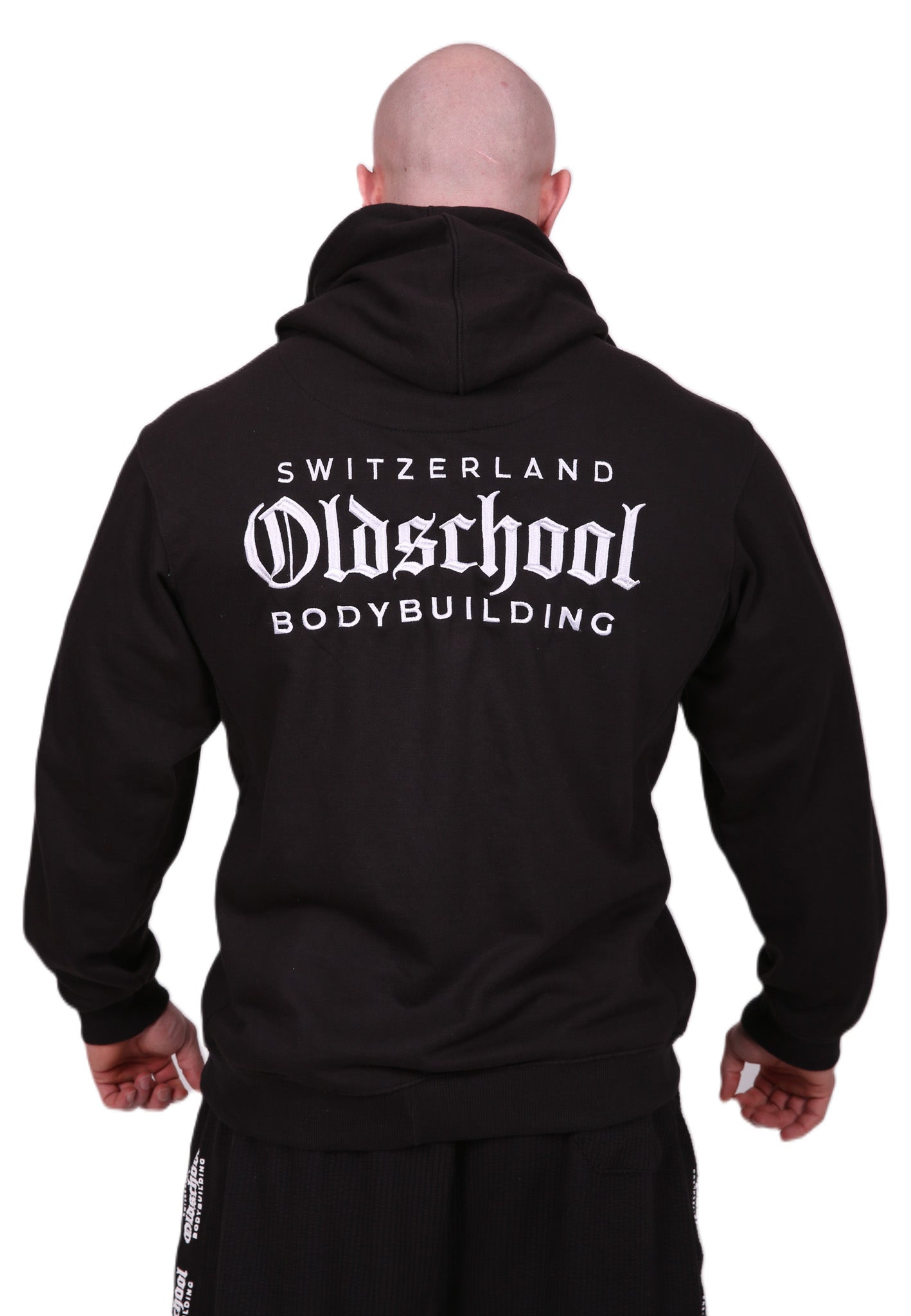 TRUE BODYBUILDING ZIPPED HOODIE SCHWARZ