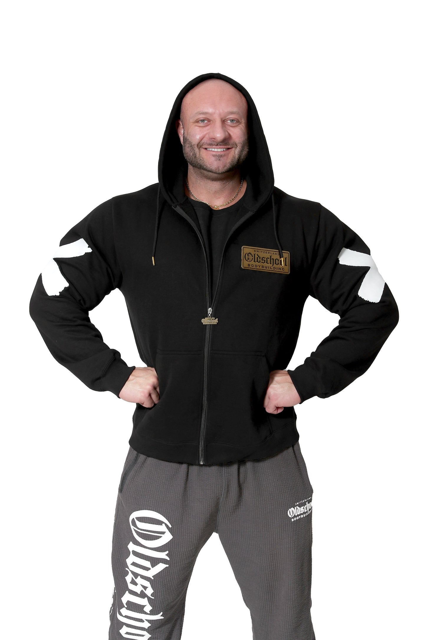 GOLD METAL OVERSIZE HOODIE