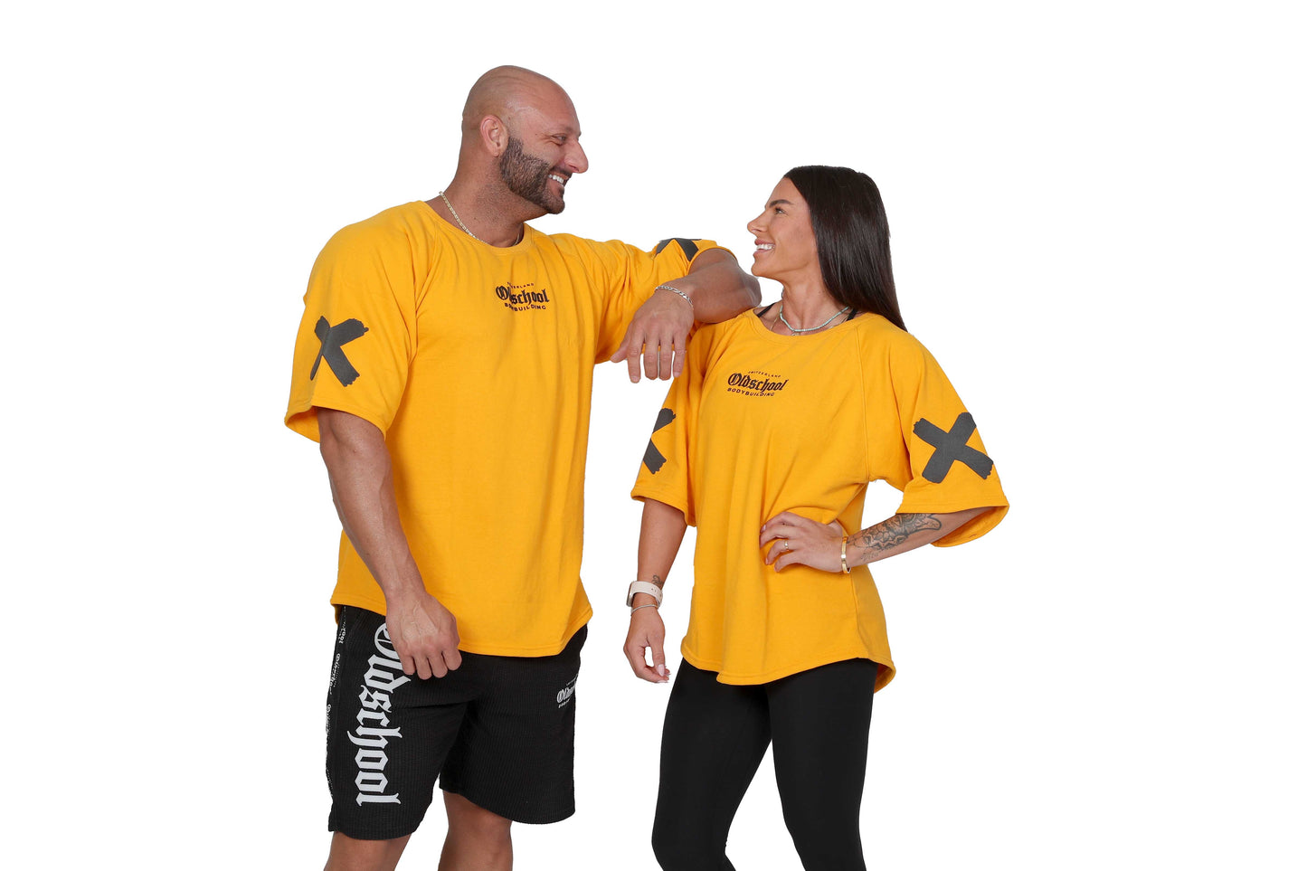 HARDCORE MUSCLE OVERSIZED TEE GELB/SCHWARZ