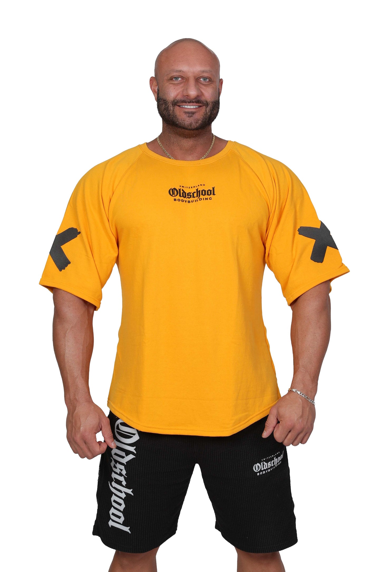 HARDCORE MUSCLE OVERSIZED TEE GELB/SCHWARZ
