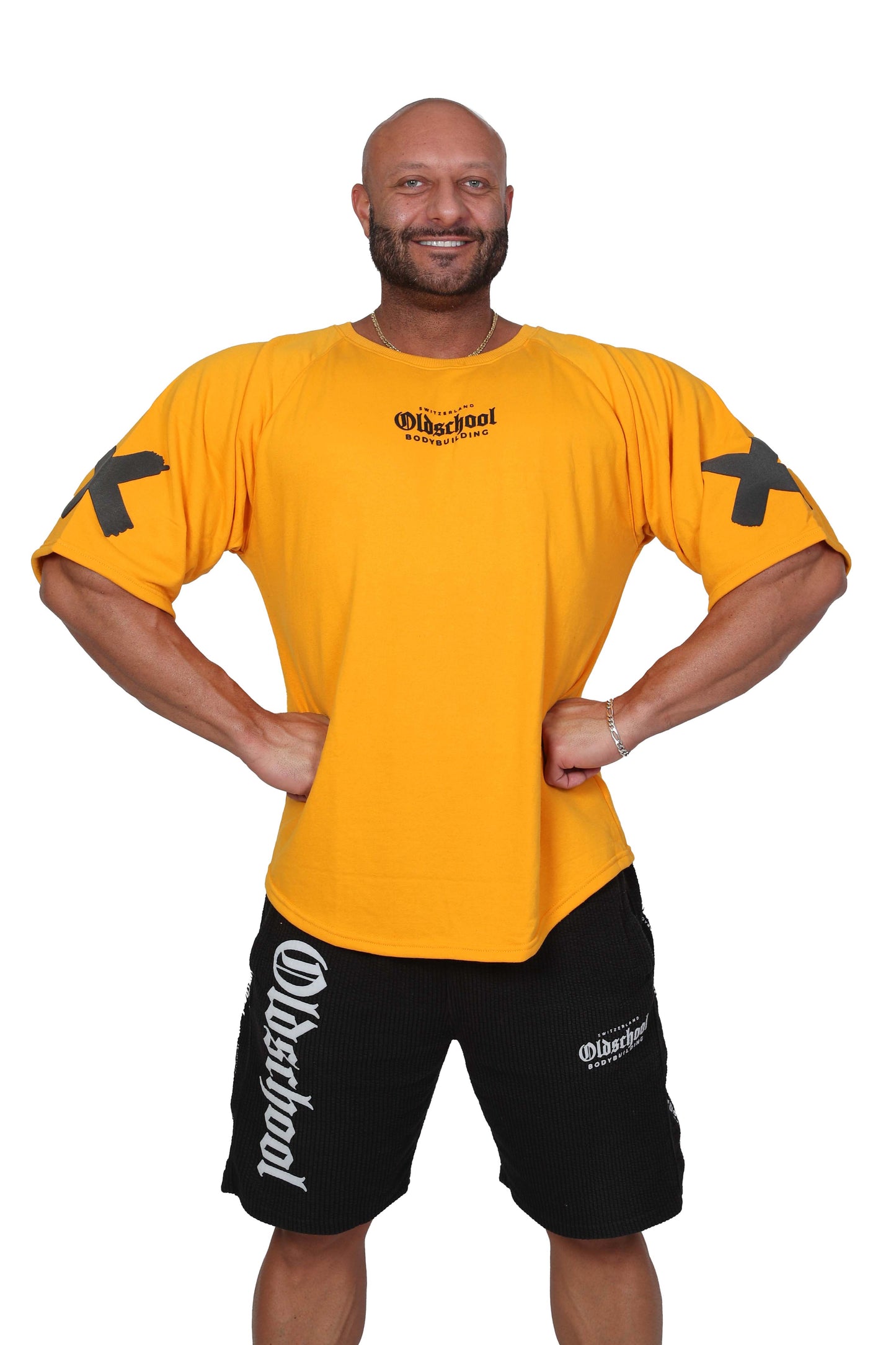 HARDCORE MUSCLE OVERSIZED TEE GELB/SCHWARZ