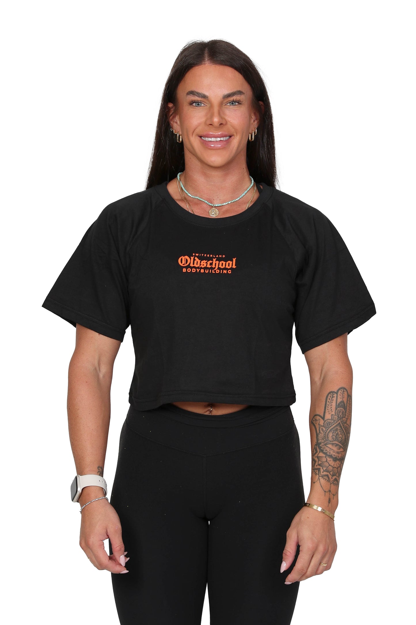 OLDSCHOOL GOKU WOMENS CROPPED T-SHIRT SCHWARZ