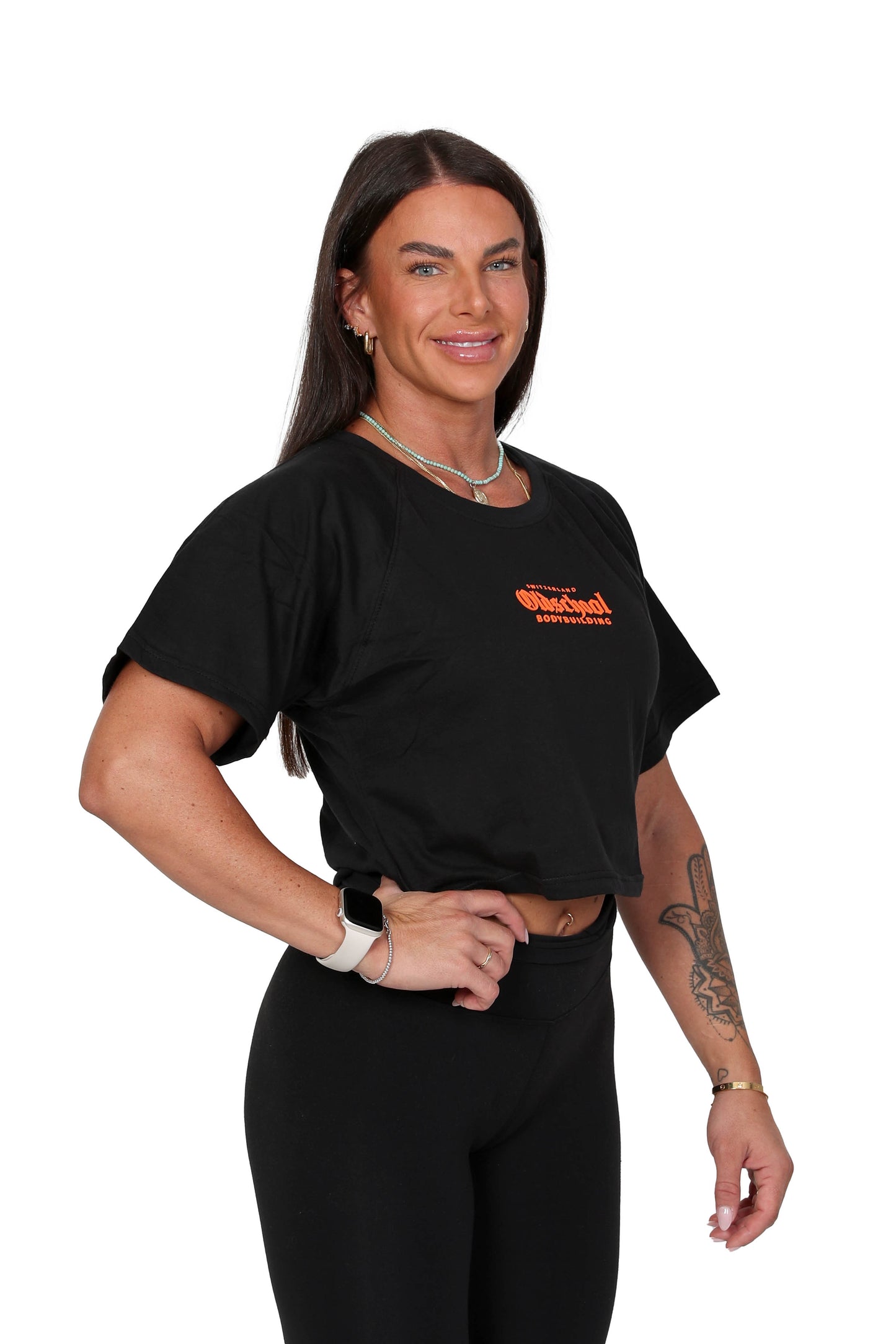 OLDSCHOOL GOKU WOMENS CROPPED T-SHIRT SCHWARZ