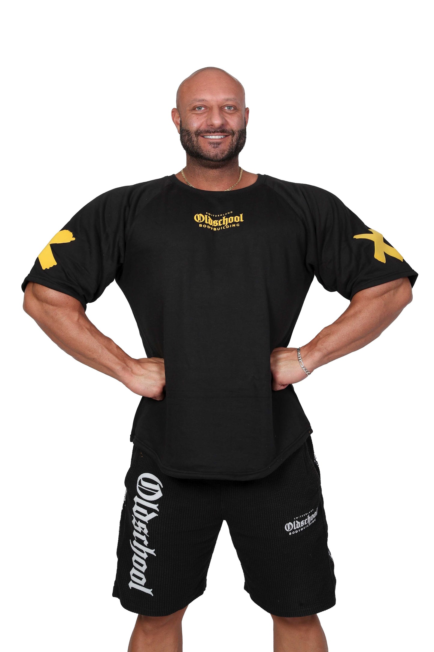 HARDCORE MUSCLE OVERSIZED TEE SCHWARZ/GELB