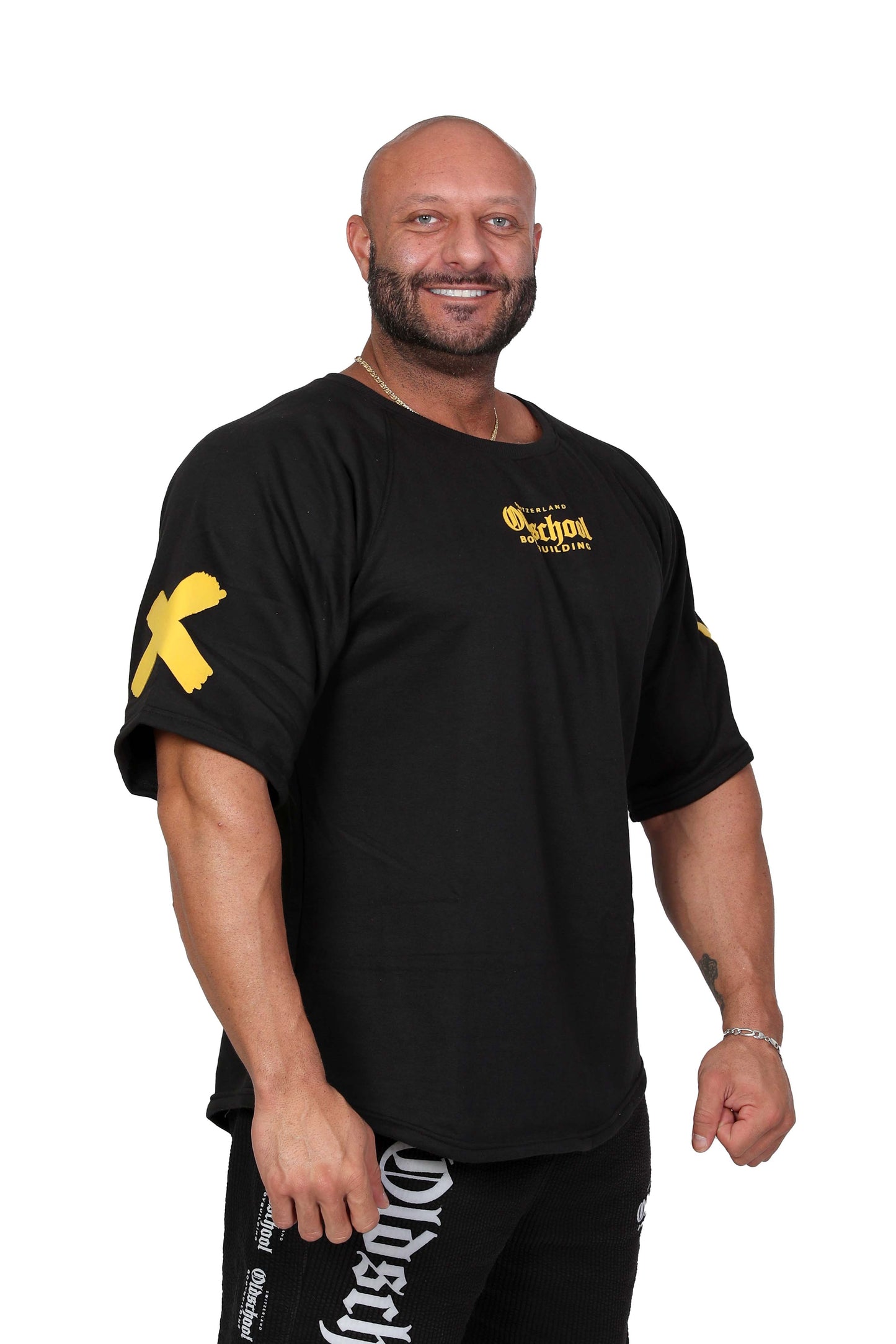 HARDCORE MUSCLE OVERSIZED TEE SCHWARZ/GELB