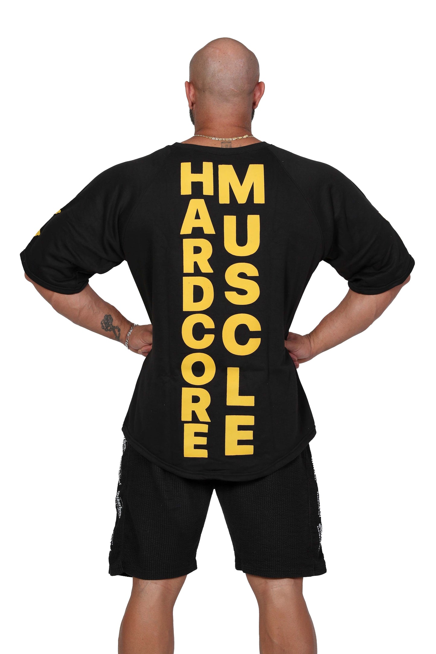 HARDCORE MUSCLE OVERSIZED TEE SCHWARZ/GELB