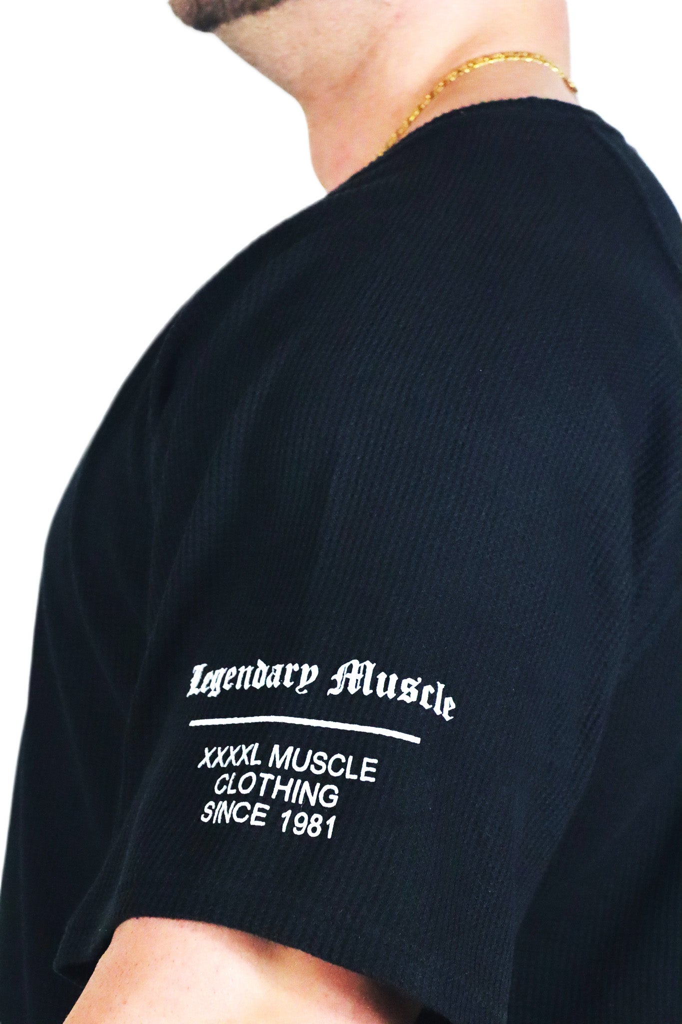 LEGENDARY MUSCLE OVERSIZED SHIRT SCHWARZ