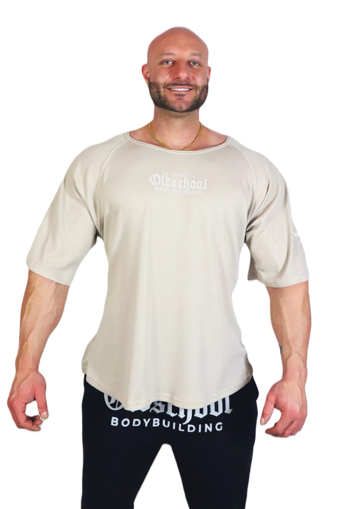 LEGENDARY MUSCLE OVERSIZED SHIRT BEIGE/WEISS