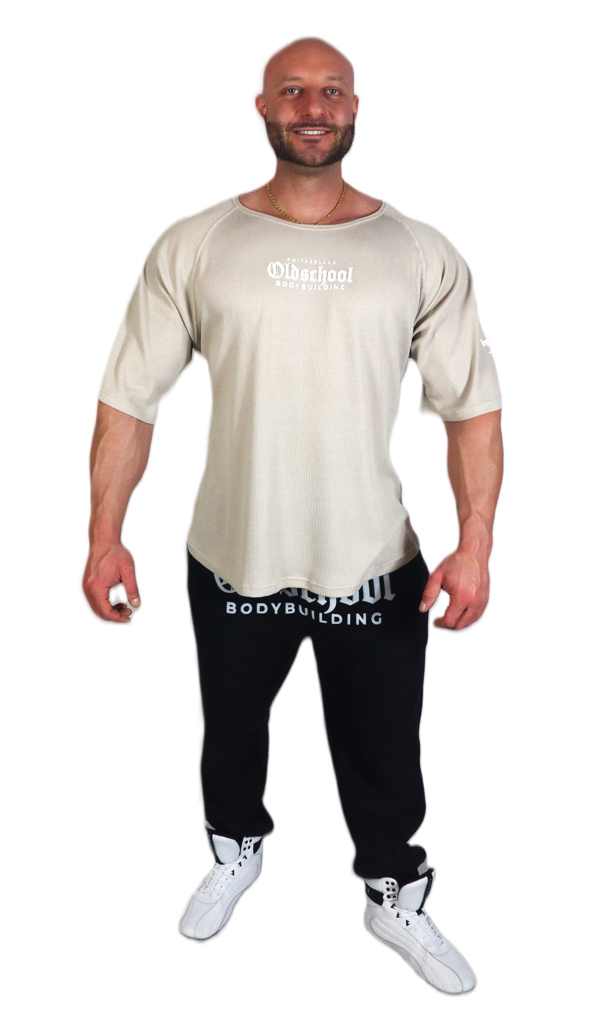 LEGENDARY MUSCLE OVERSIZED SHIRT BEIGE/WEISS