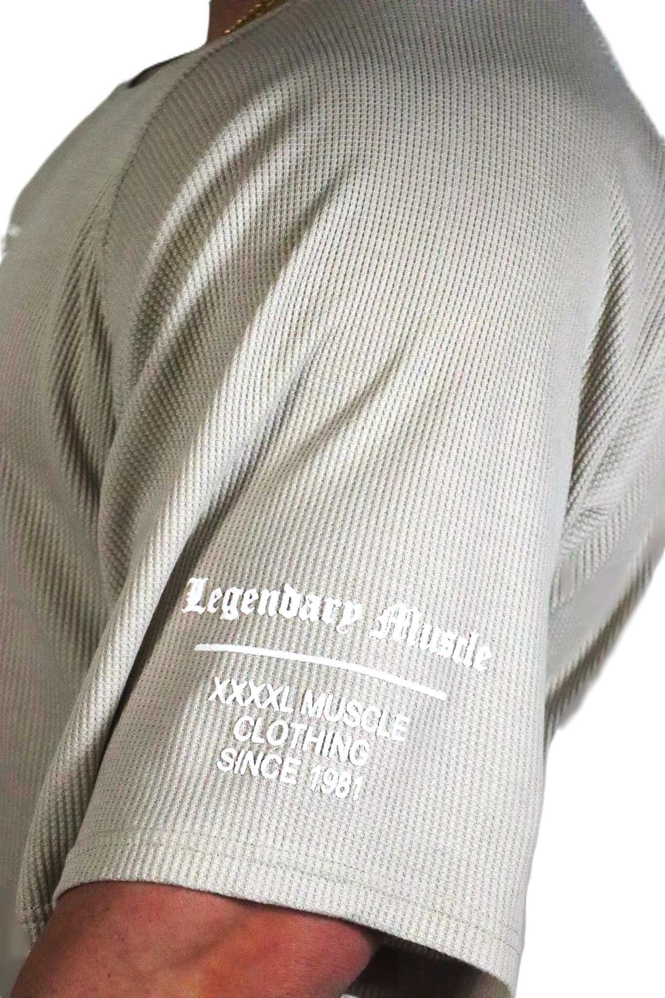 LEGENDARY MUSCLE OVERSIZED SHIRT BEIGE/WEISS