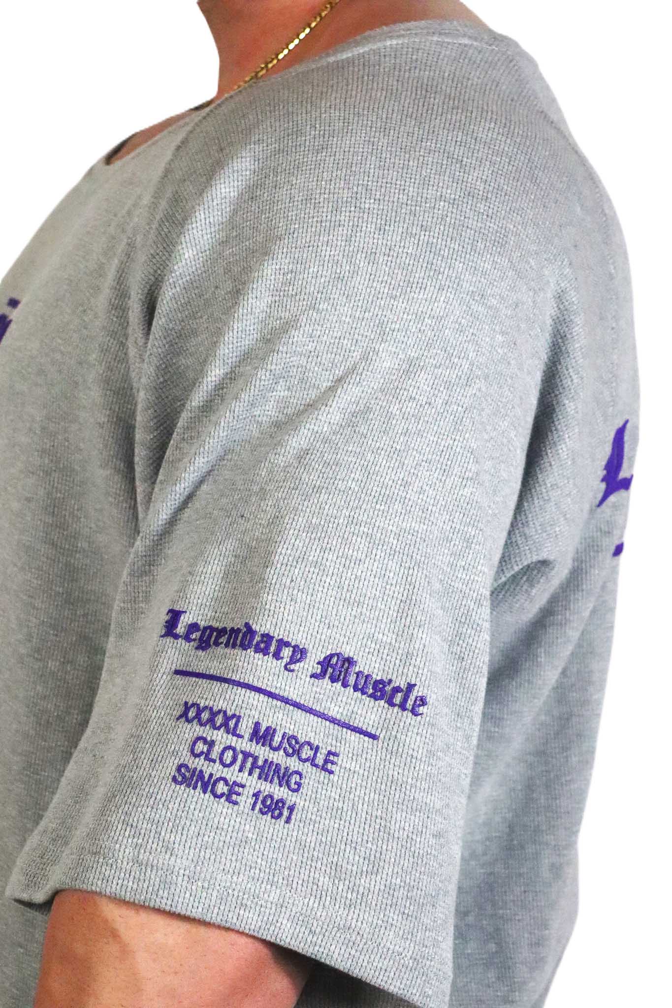 LEGENDARY MUSCLE OVERSIZED SHIRT GRAU/LILA