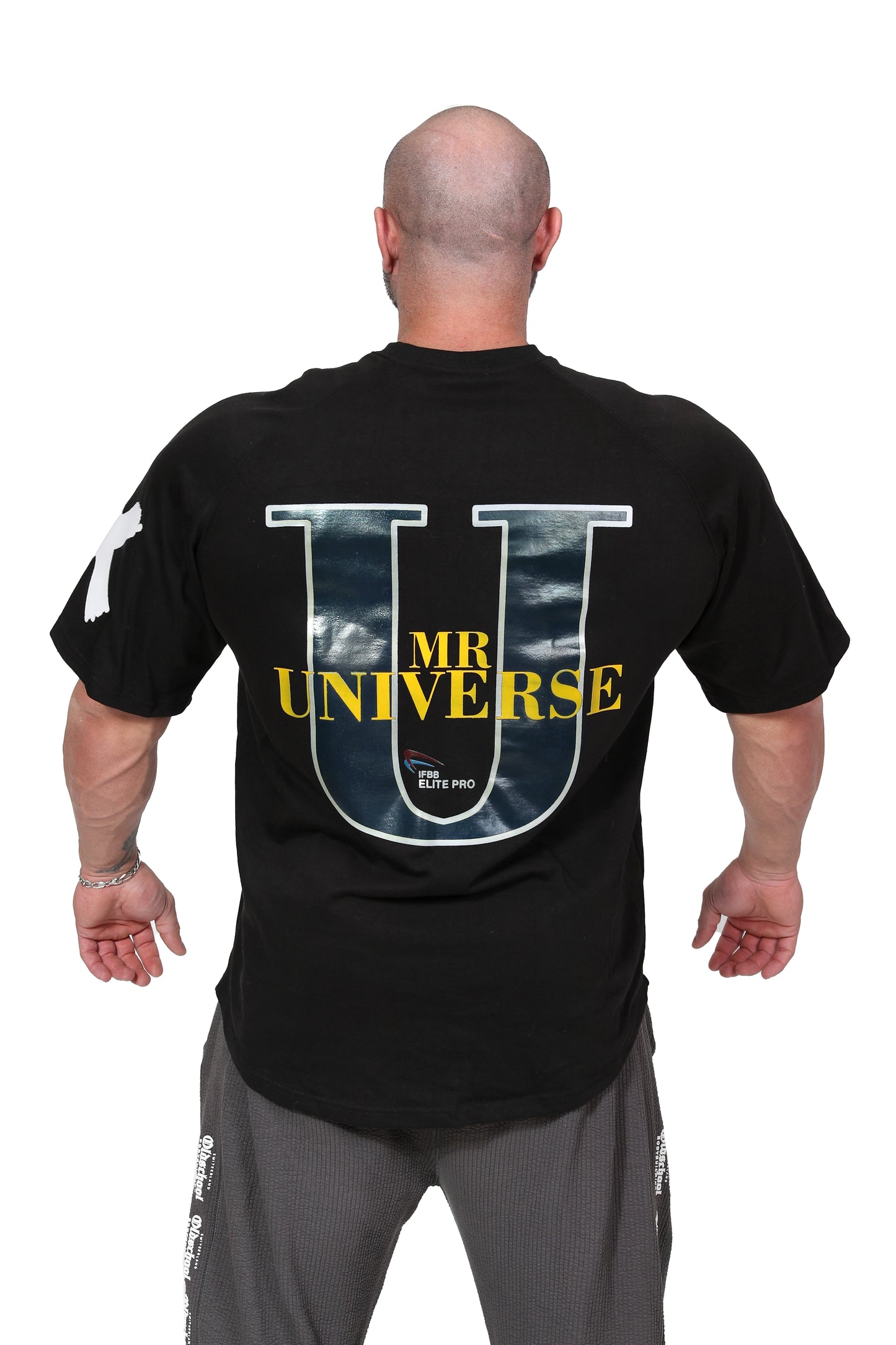 MR UNIVERSE OVERSIZED TEE  SCHWARZ