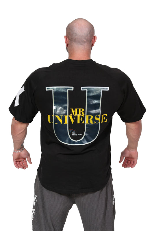 MR UNIVERSE OVERSIZED TEE  SCHWARZ