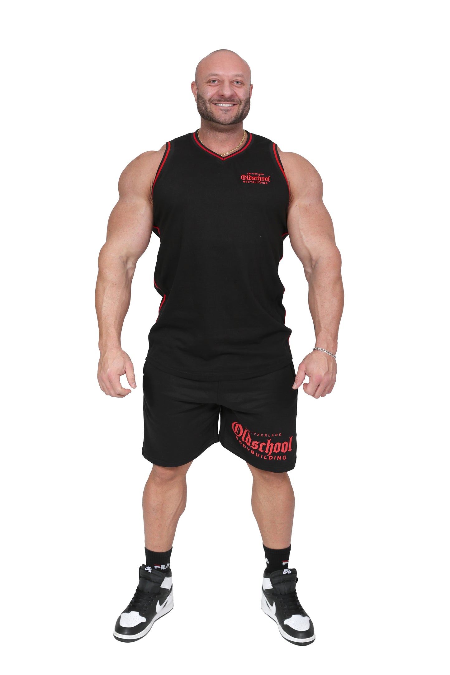 ALICANTE BIGSHOULDERS TANKTOP BAUMWOLLE SCHWARZ/ROT