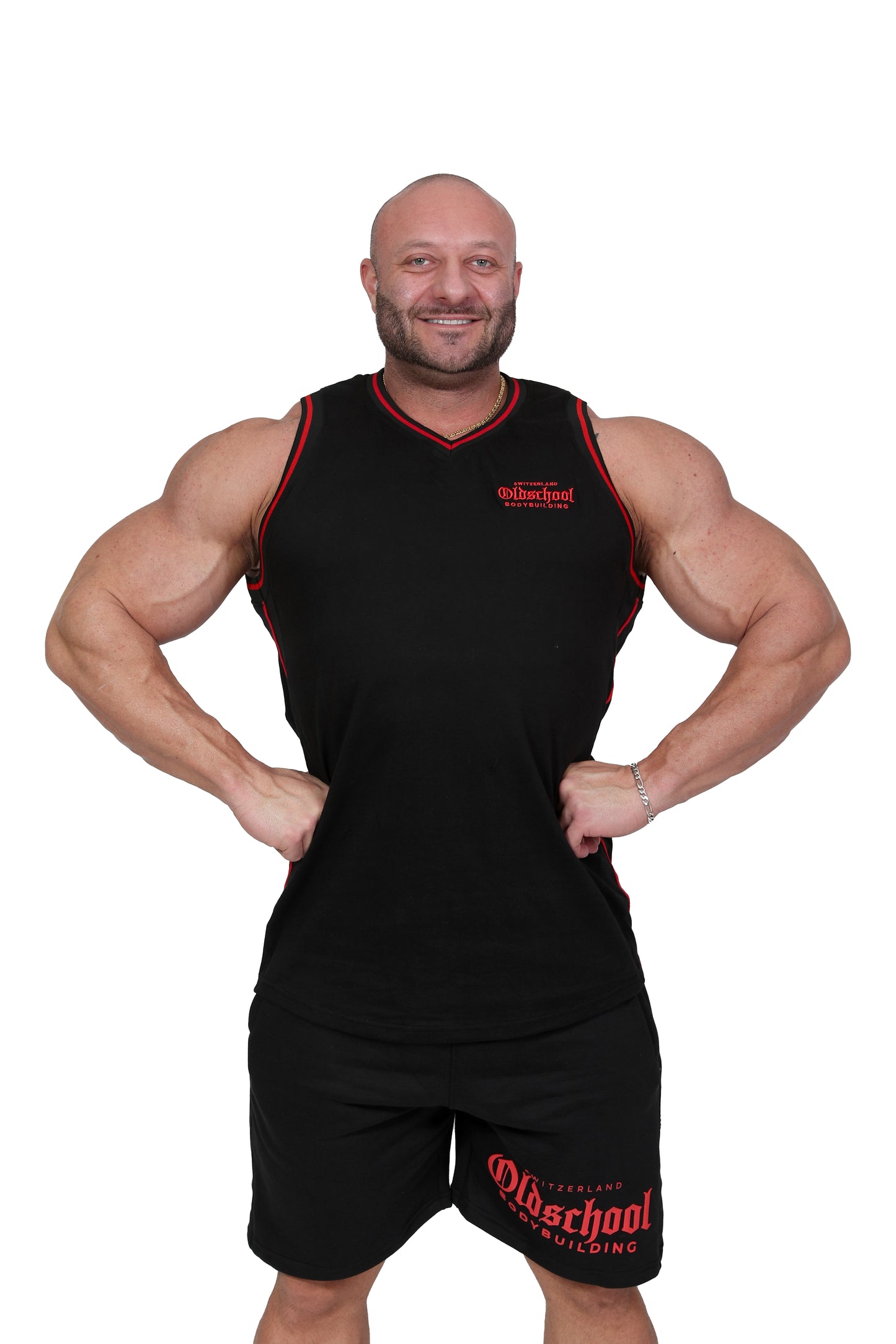 ALICANTE BIGSHOULDERS TANKTOP BAUMWOLLE SCHWARZ/ROT