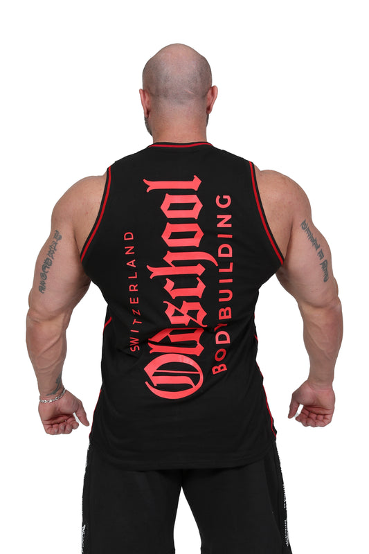 ALICANTE BIGSHOULDERS TANKTOP BAUMWOLLE SCHWARZ/ROT