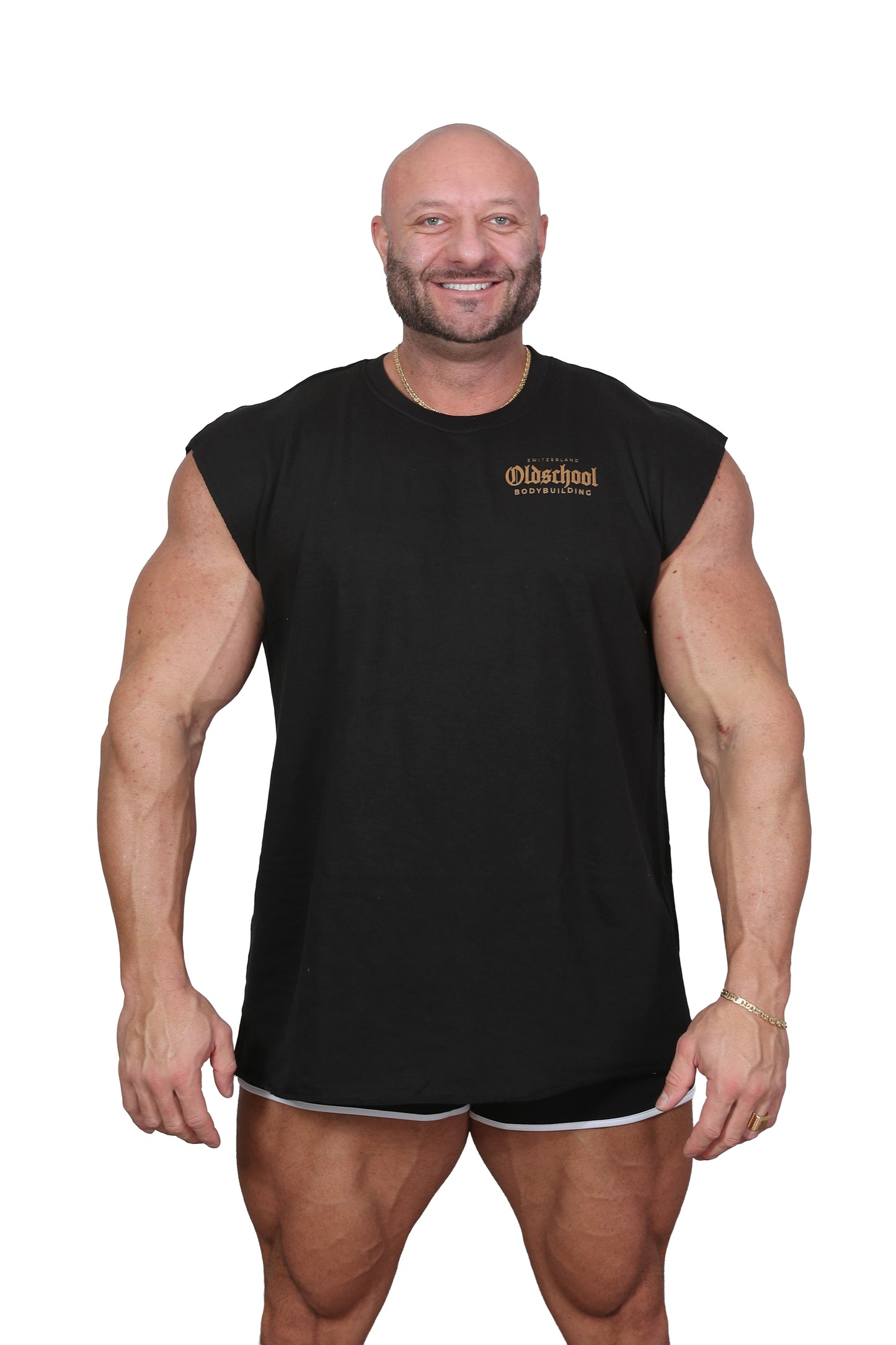 Oversize Sleeveless Calpe Spirit Shirt SCHWARZ/GOLD