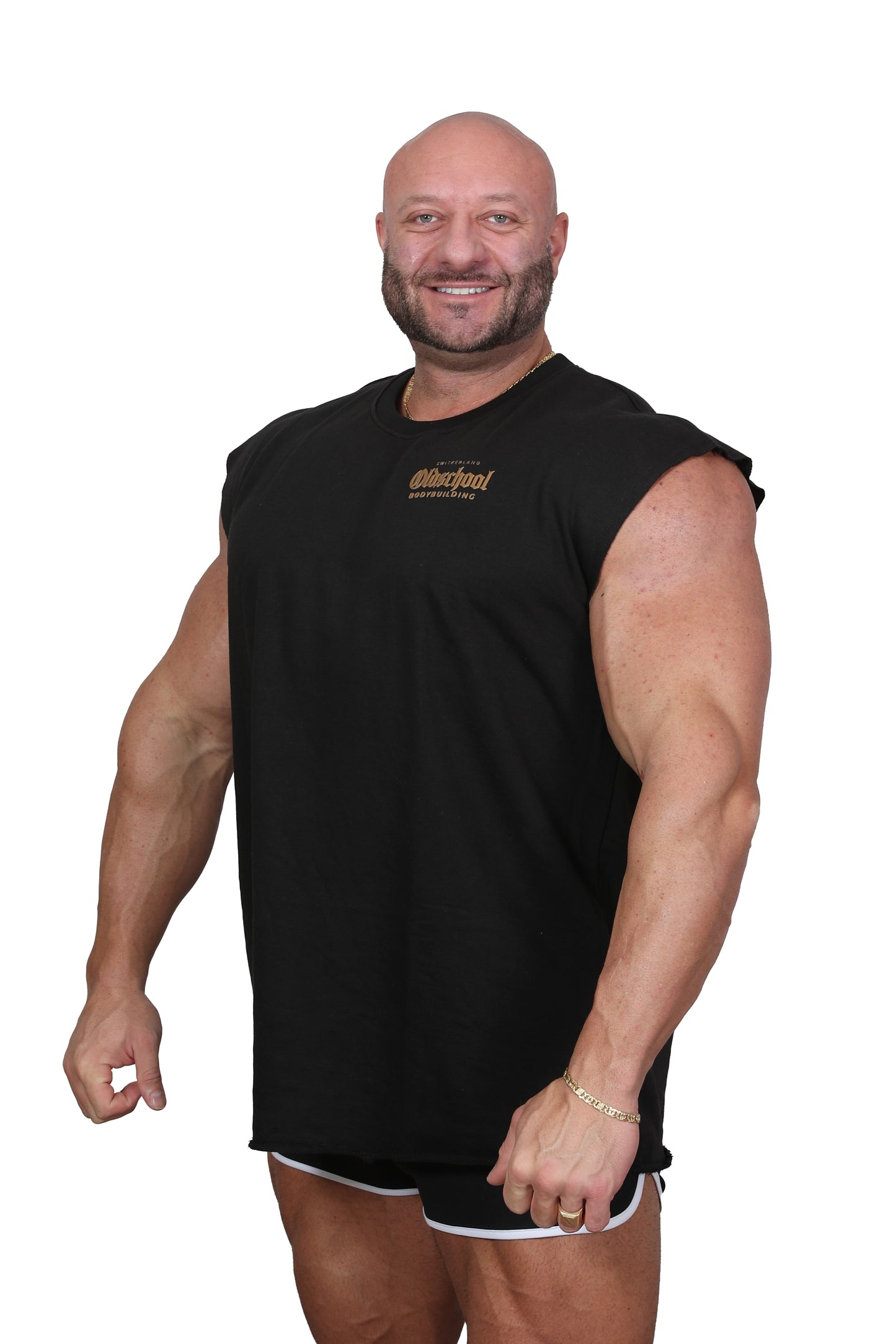 Oversize Sleeveless Calpe Spirit Shirt SCHWARZ/GOLD