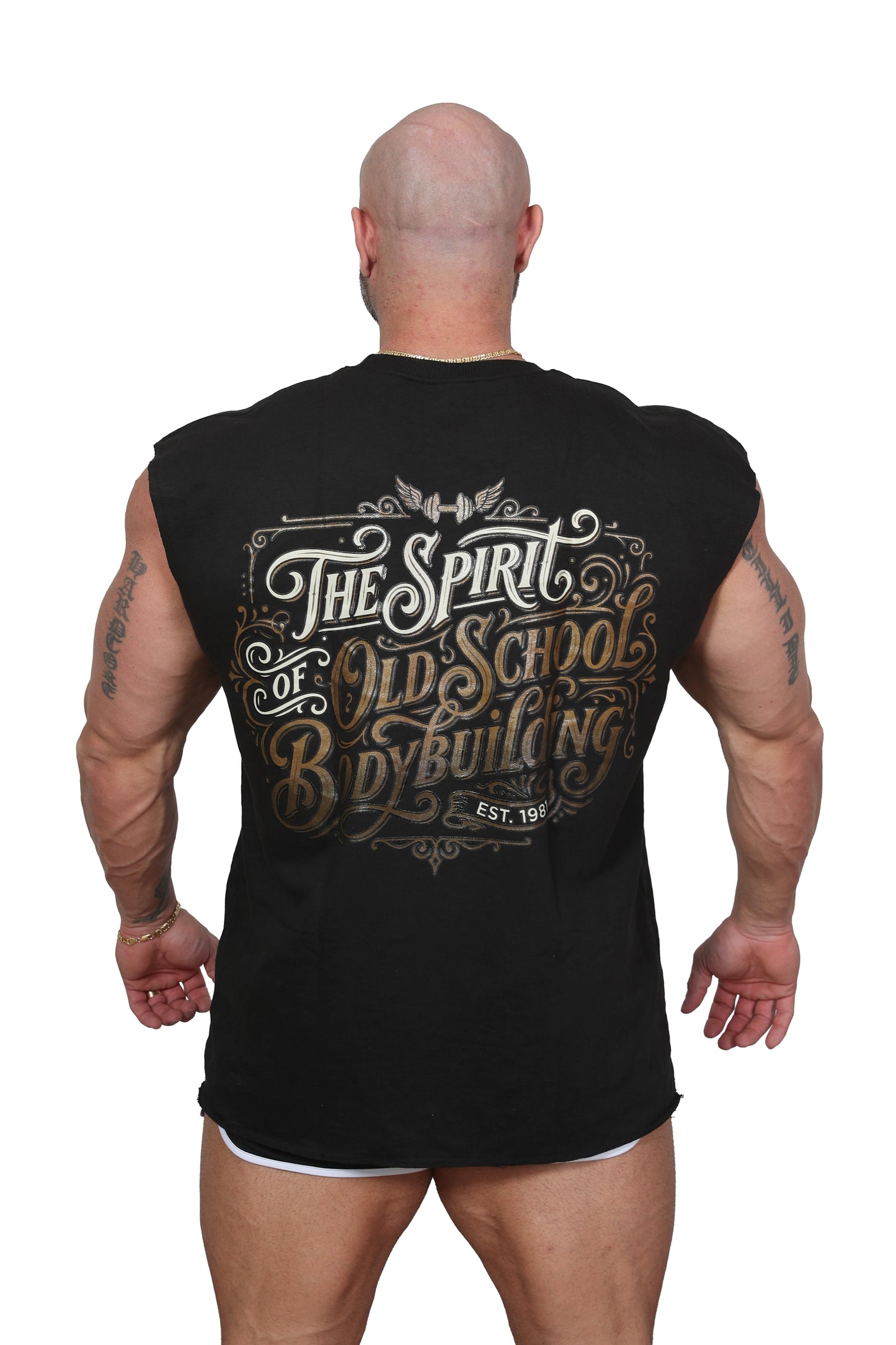 Oversize Sleeveless Calpe Spirit Shirt SCHWARZ/GOLD