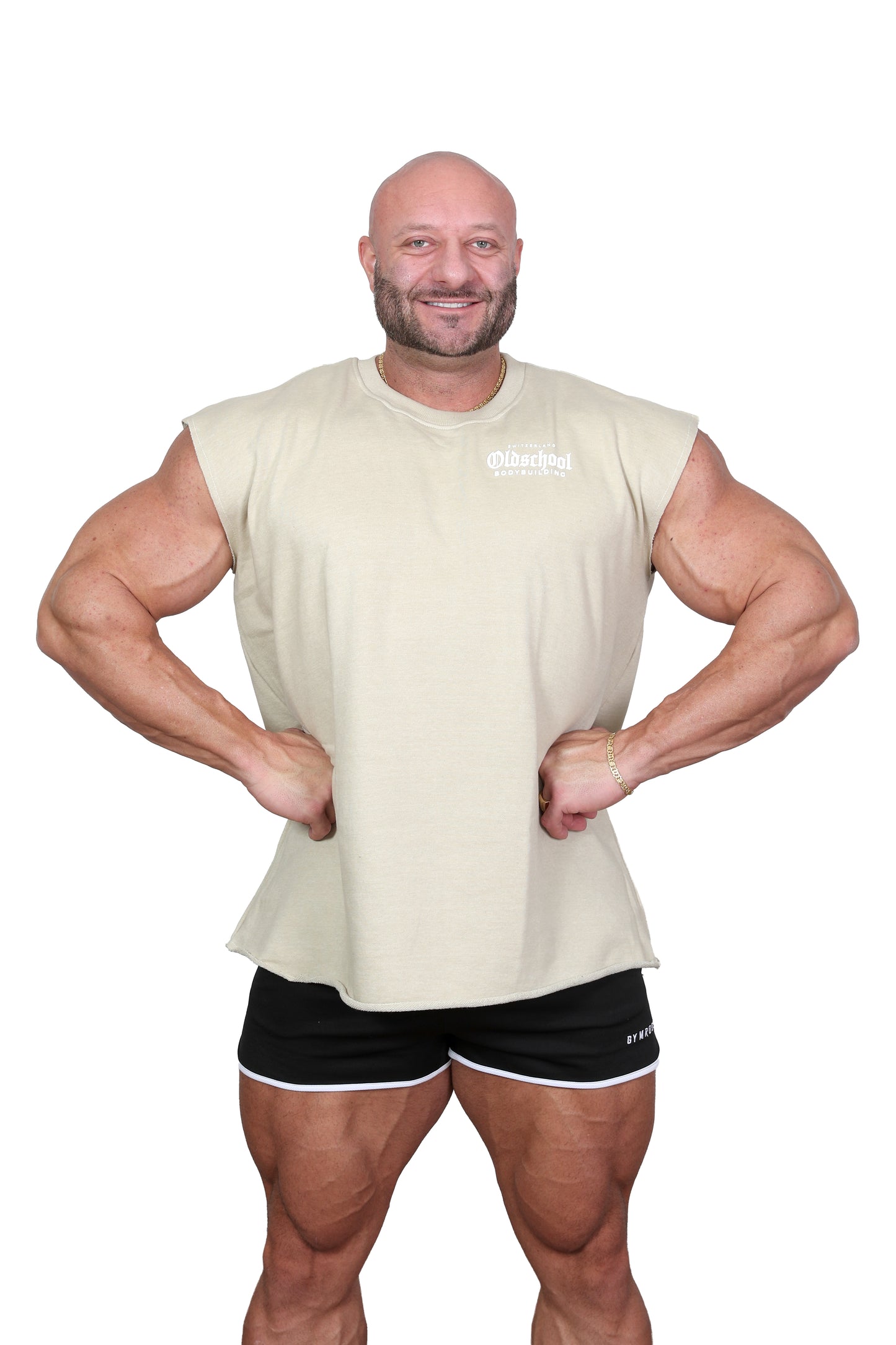 Oversize Sleeveless Calpe Spirit Shirt BEIGE