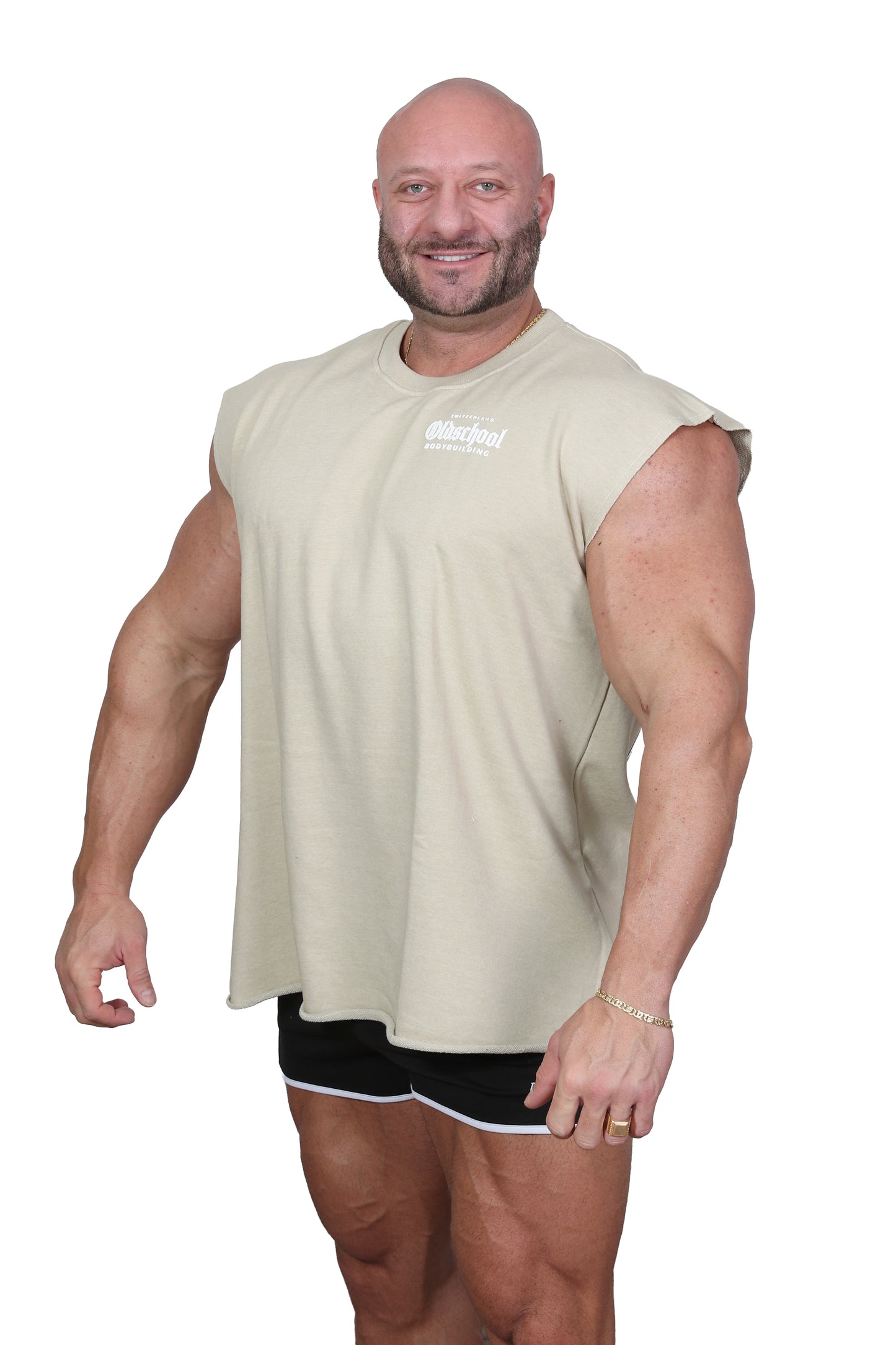 Oversize Sleeveless Calpe Spirit Shirt BEIGE