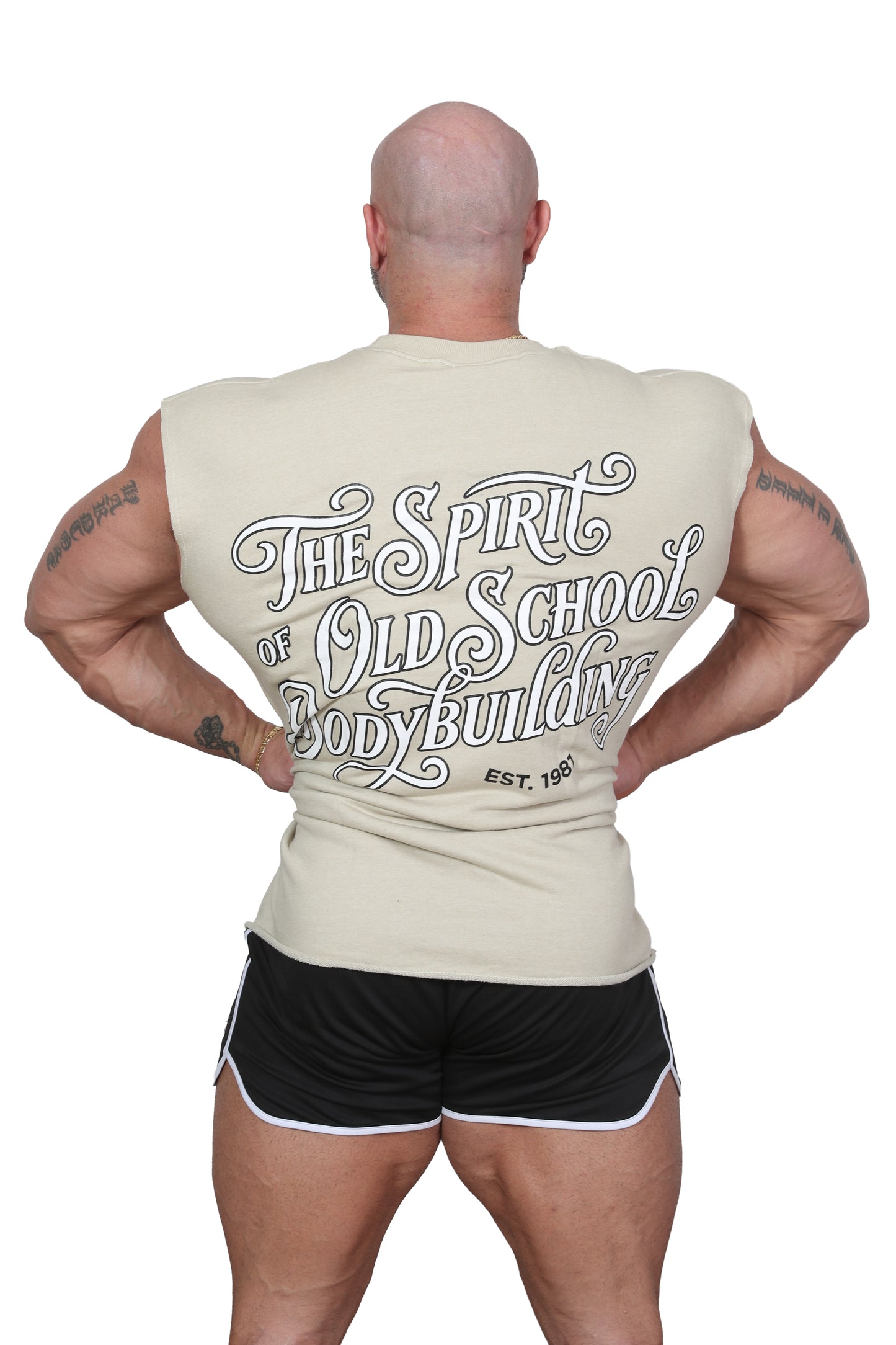 Oversize Sleeveless Calpe Spirit Shirt BEIGE