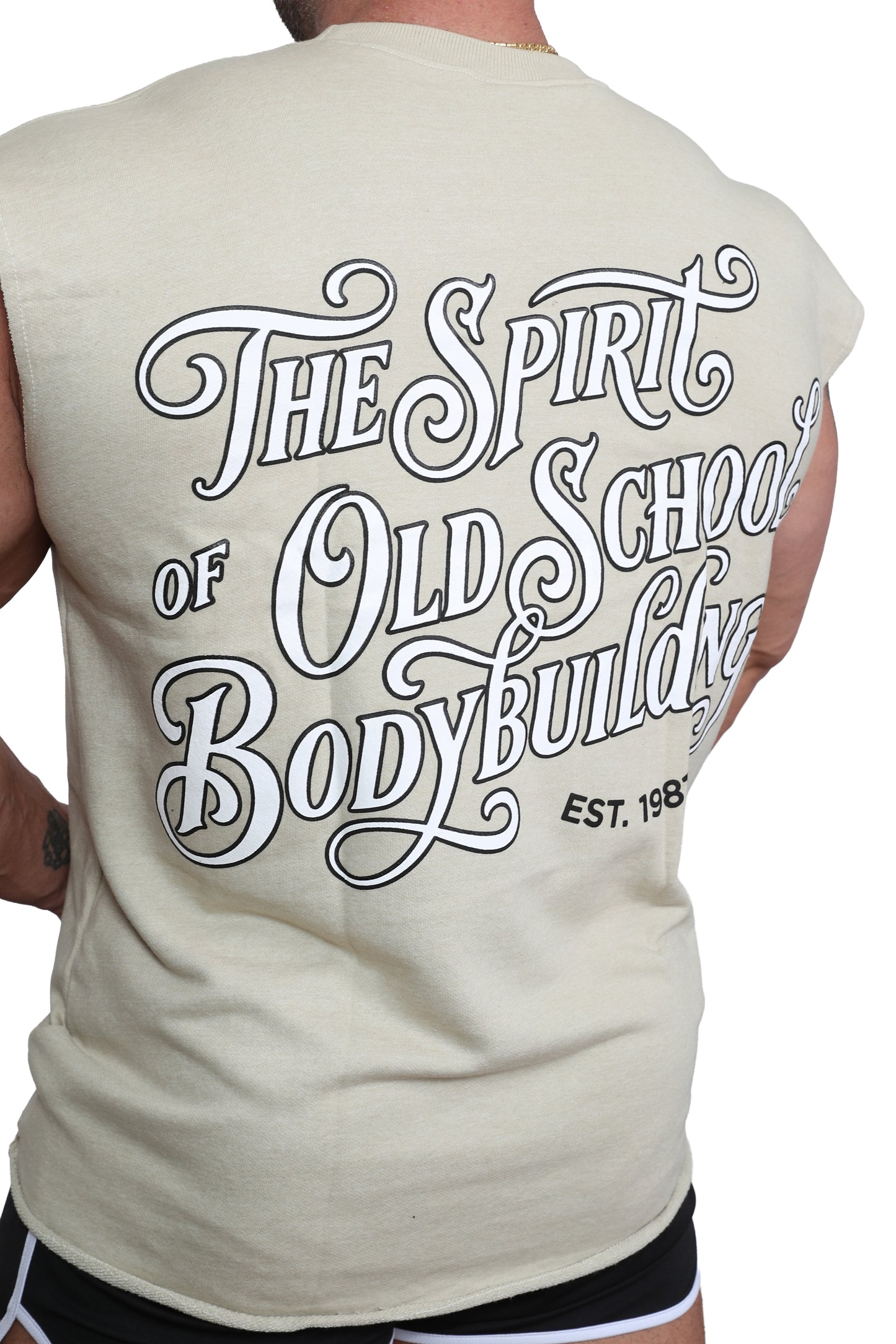 Oversize Sleeveless Calpe Spirit Shirt BEIGE